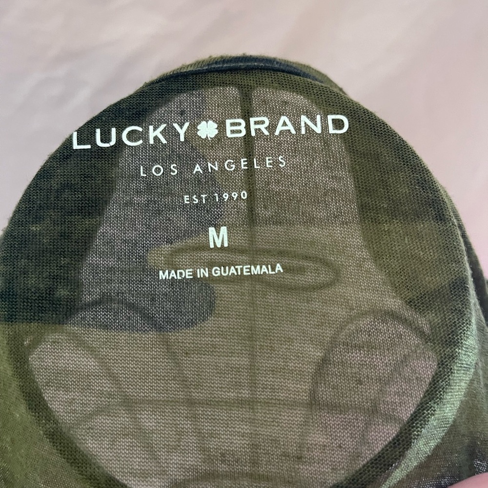 Lucky Brand Green Camo V-Neck Tee - Picture 6 of 6